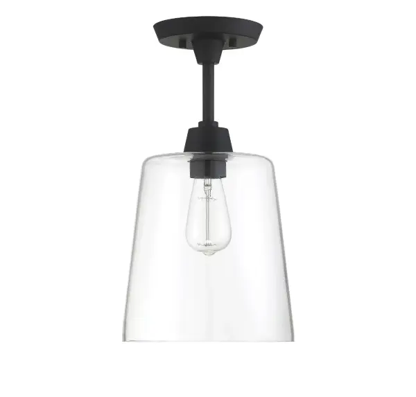 1-Light Ceiling Light in Matte Black