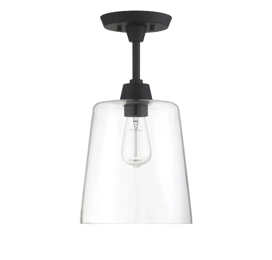 1-Light Ceiling Light in Matte Black - Image 1