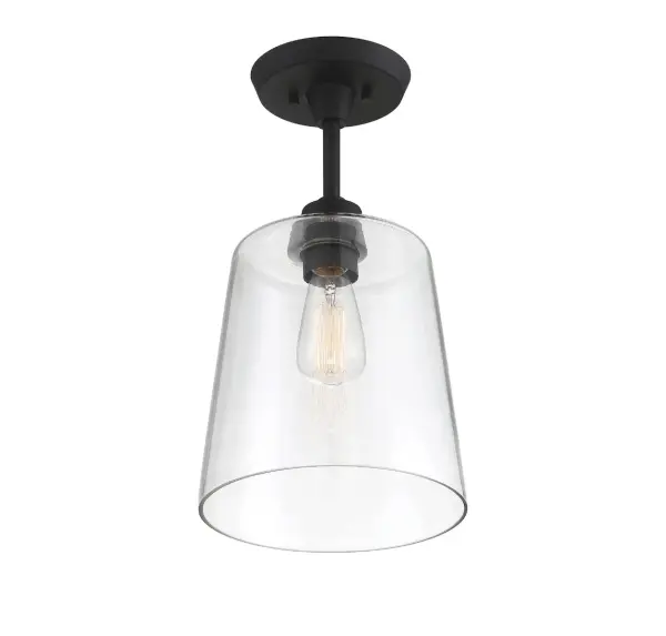 1-Light Ceiling Light in Matte Black - alternate view