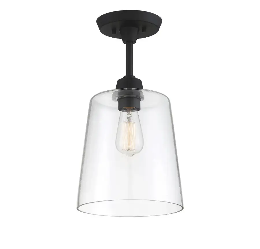 1-Light Ceiling Light in Matte Black - Image 4