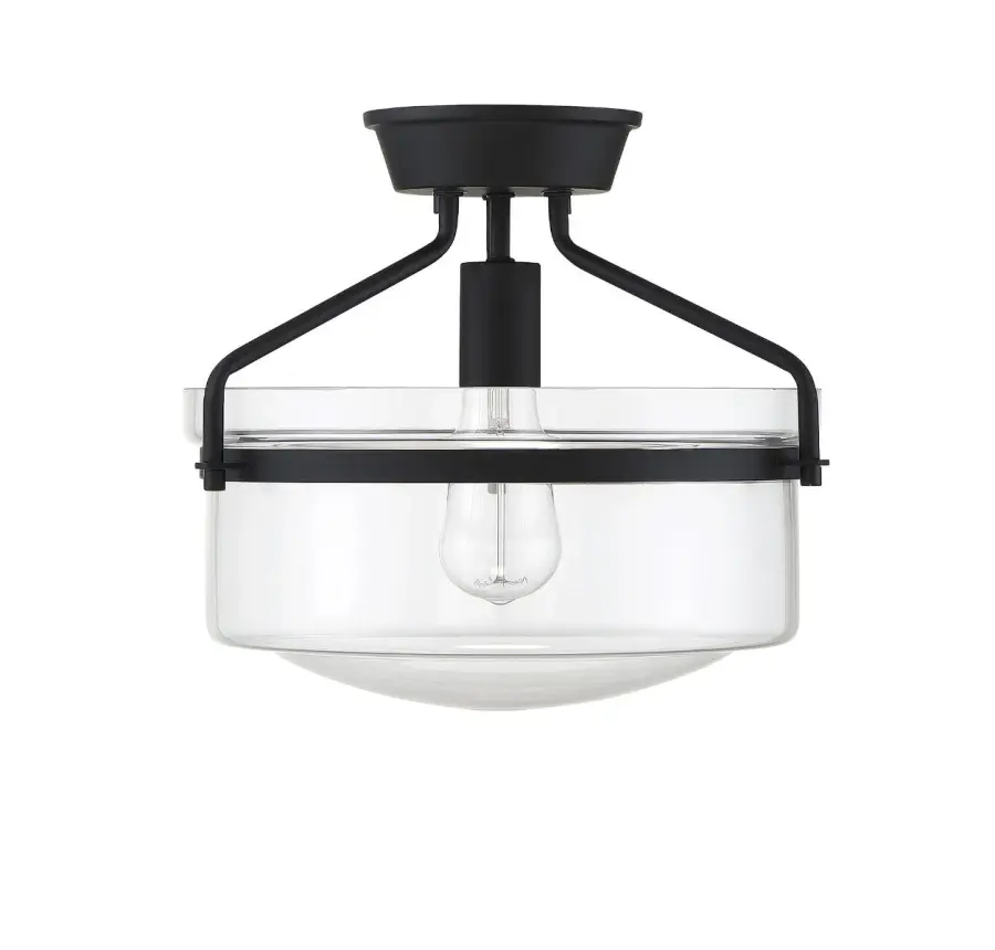 1-Light Ceiling Light in Matte Black - Image 2
