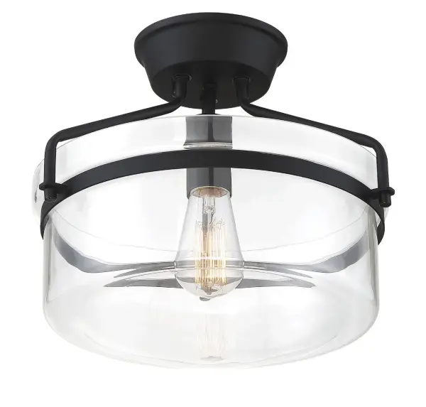 1-Light Ceiling Light in Matte Black - Image 4