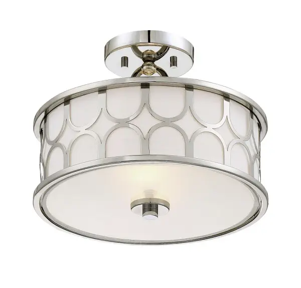 2-Light Ceiling Light in Polished Nickel - Image 3