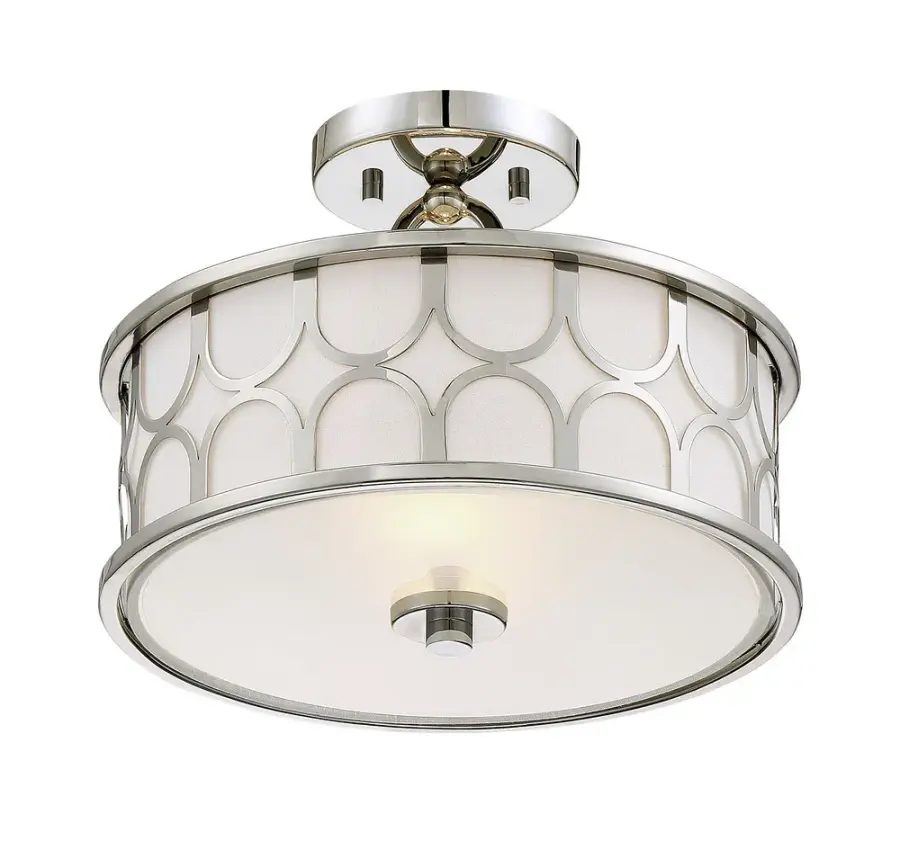 2-Light Ceiling Light in Polished Nickel - Image 3