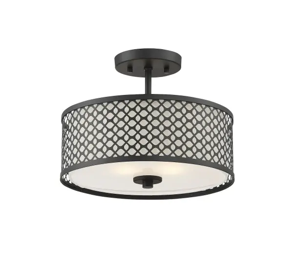 2-Light Ceiling Light in Matte Black - alternate view