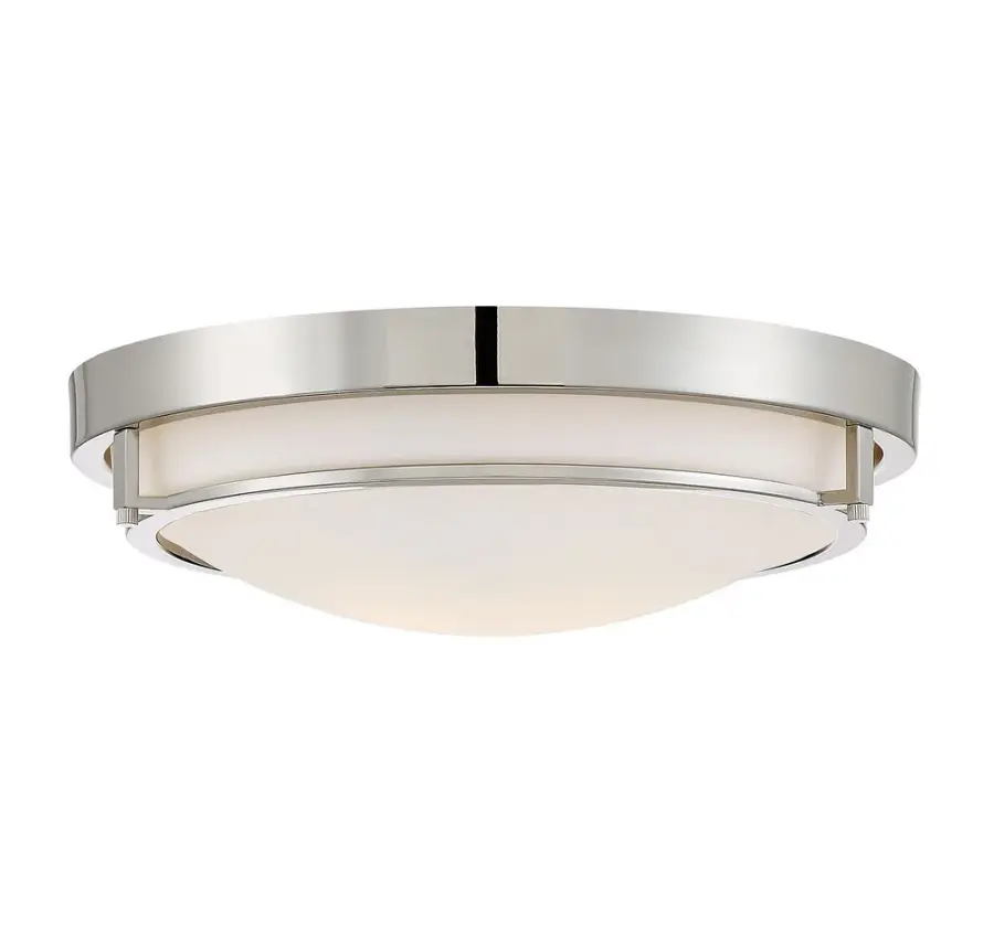 2-Light Ceiling Light in Polished Nickel - Image 1