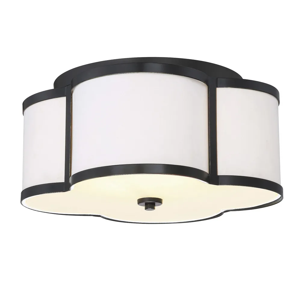 Msemi Three Light Semi-Flush Mount in Classic Bronze