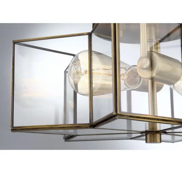 2-Light Ceiling Light in Natural Brass - Image 6