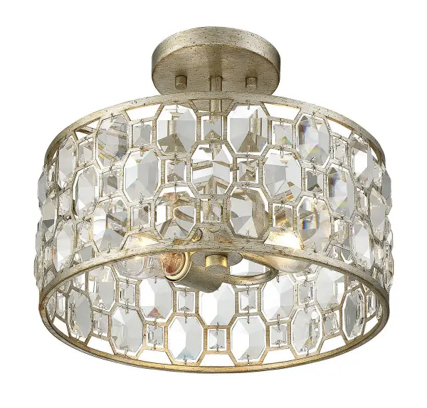 2-Light Ceiling Light in Silver Gold
