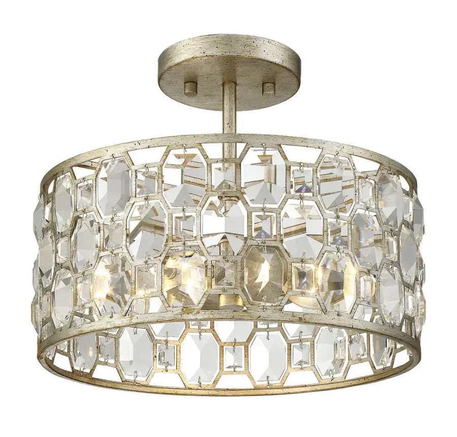 2-Light Ceiling Light in Silver Gold - Image 2