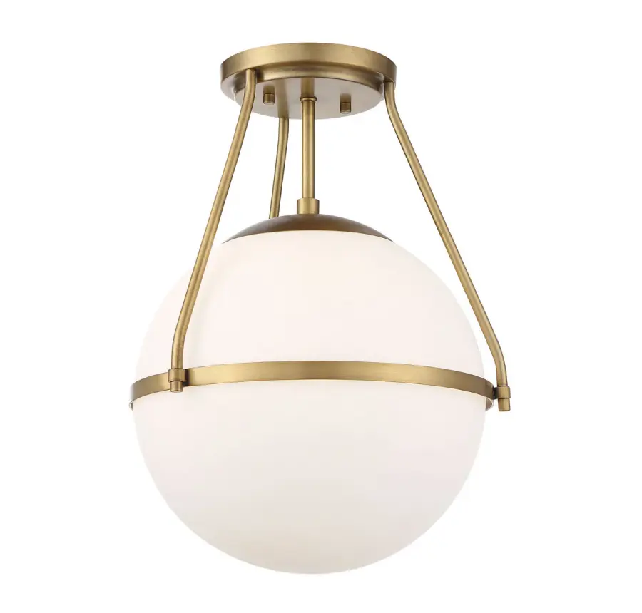 1-Light Ceiling Light in Natural Brass - Image 2