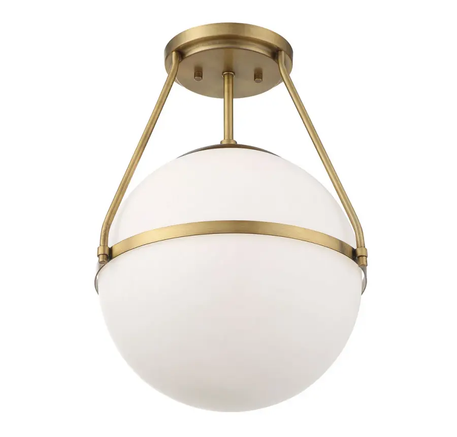 1-Light Ceiling Light in Natural Brass - Image 3