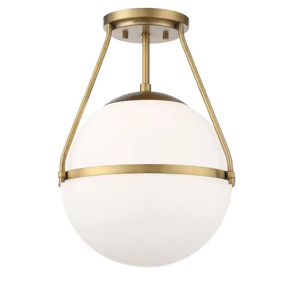 1-Light Ceiling Light in Natural Brass - Image 4