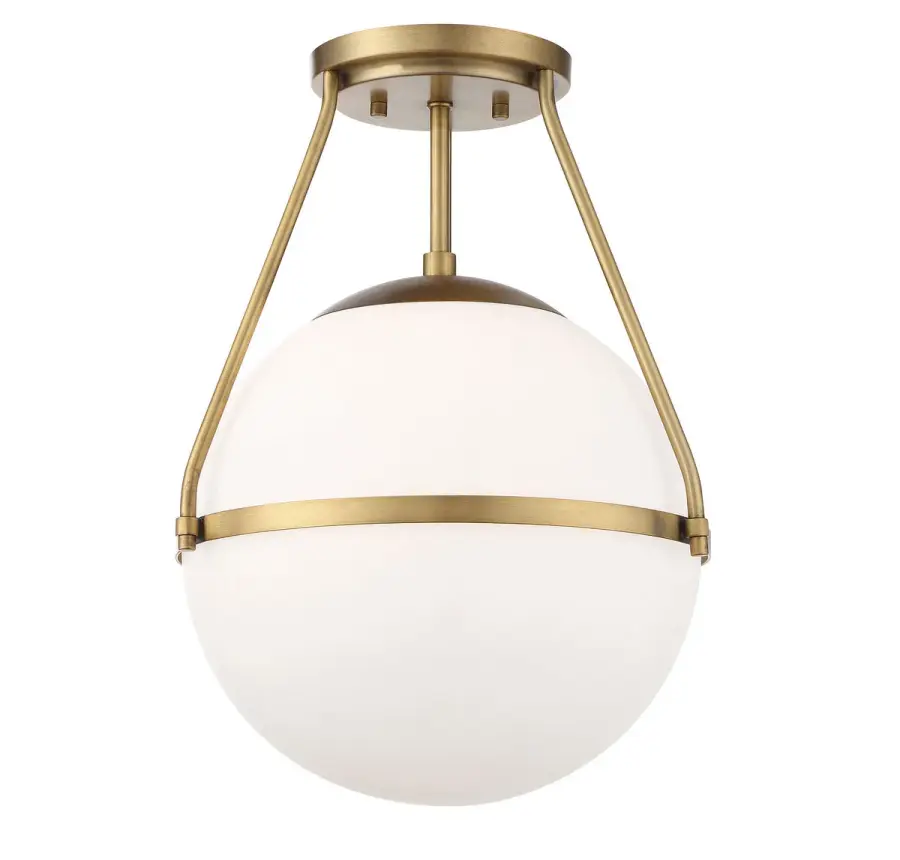 1-Light Ceiling Light in Natural Brass - Image 4