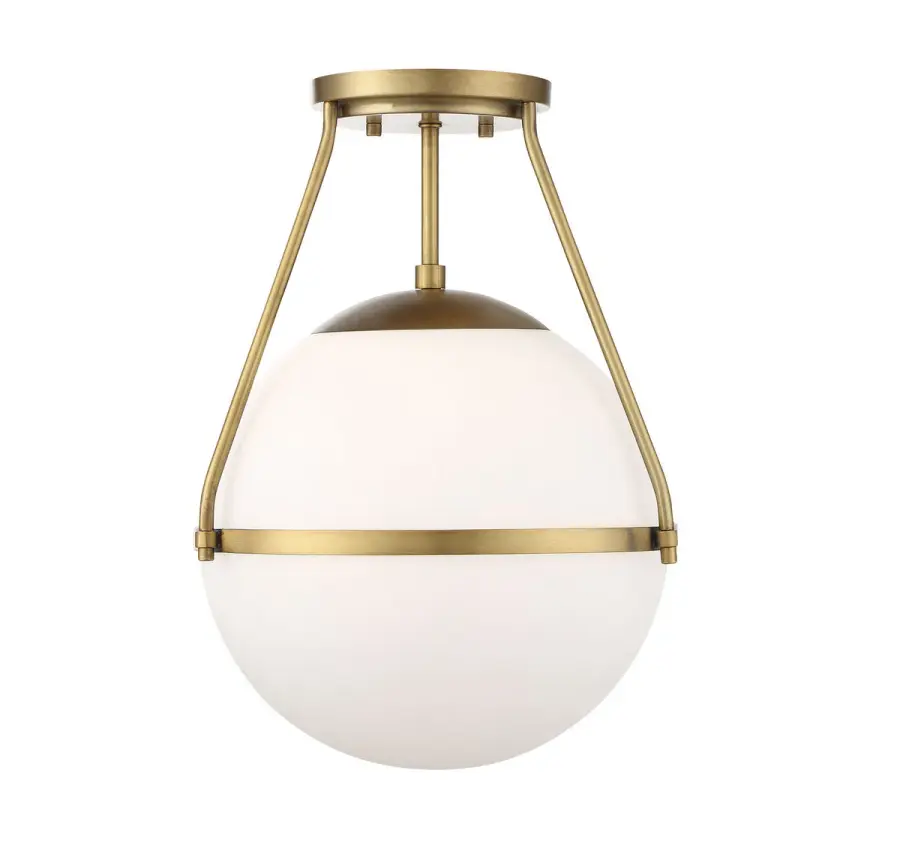 1-Light Ceiling Light in Natural Brass - Image 6