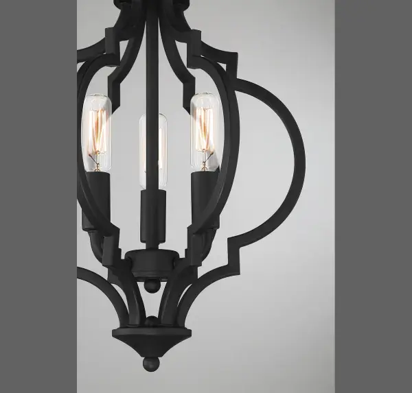 3-Light Convertible Semi-Flush or Pendant in Matte Black - Image 6