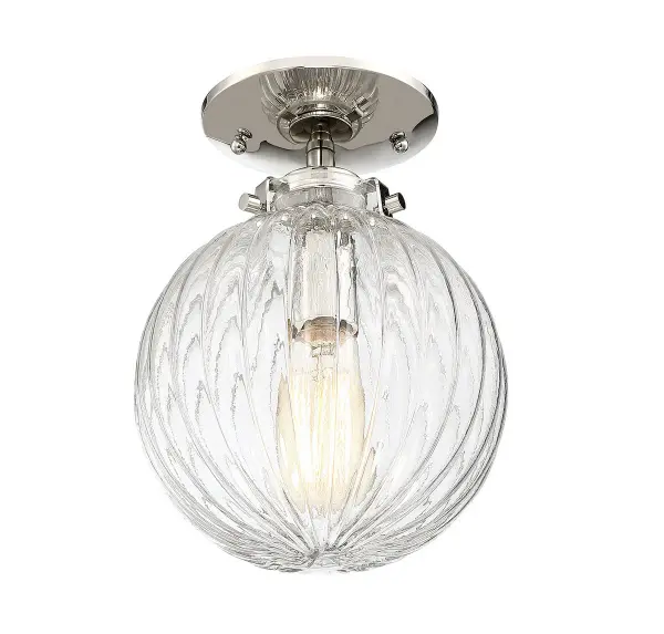 1-Light Ceiling Light in Polished Nickel