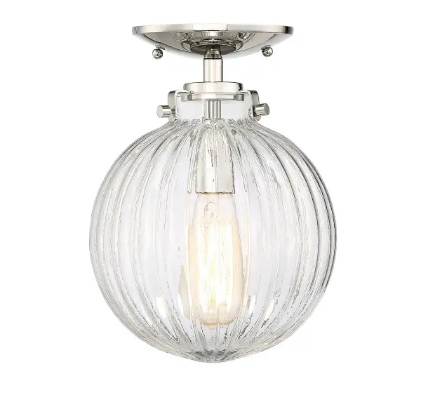 1-Light Ceiling Light in Polished Nickel - Image 4