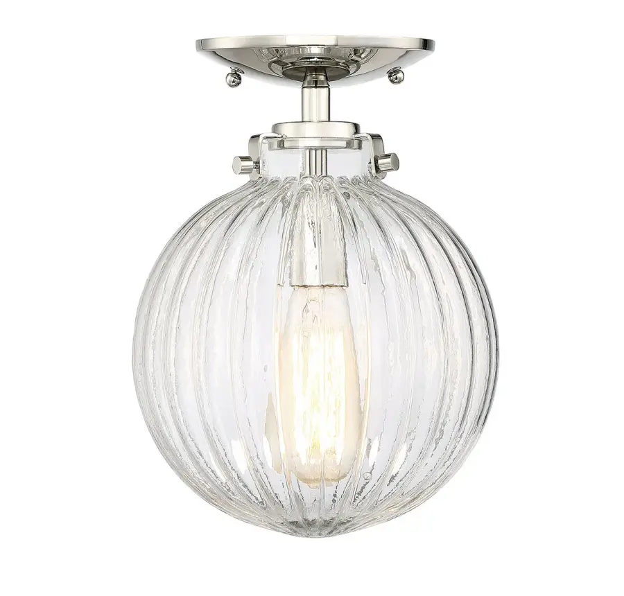 1-Light Ceiling Light in Polished Nickel - Image 4