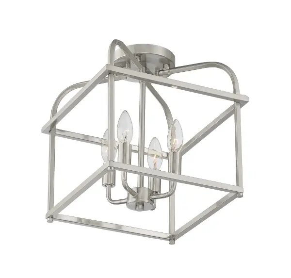 4-Light Ceiling Light in Brushed Nickel - Image 4