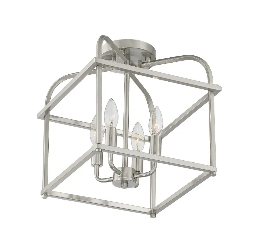 4-Light Ceiling Light in Brushed Nickel - Image 4