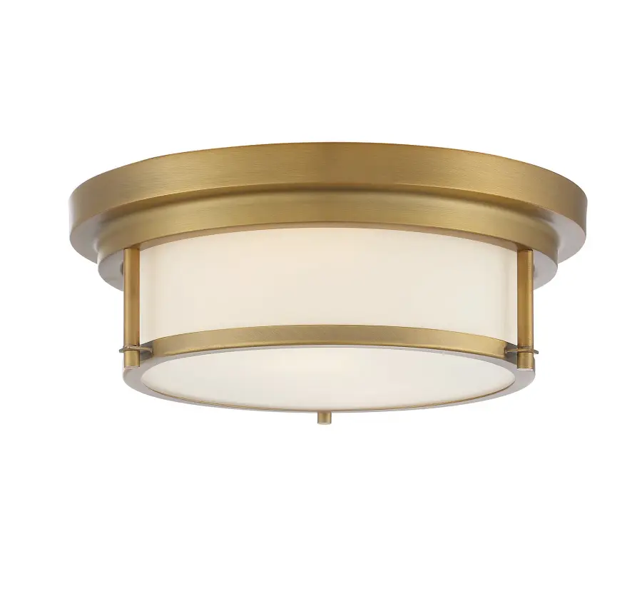 2-Light Ceiling Light in Natural Brass - Image 3