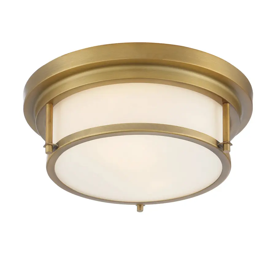2-Light Ceiling Light in Natural Brass - Image 4
