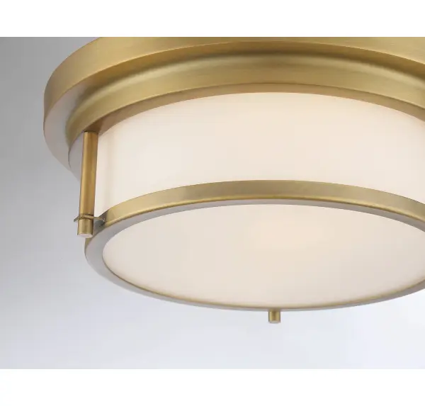 2-Light Ceiling Light in Natural Brass - Image 6