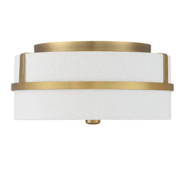 2-Light Ceiling Light in Natural Brass - alternate view