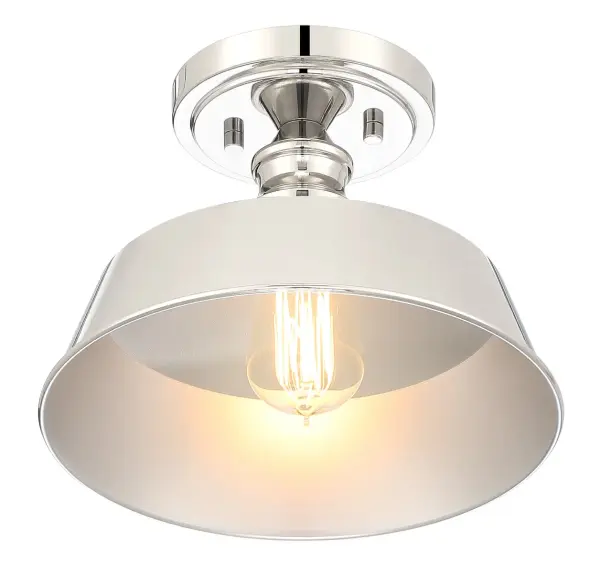 1-Light Ceiling Light in Polished Nickel - Image 4