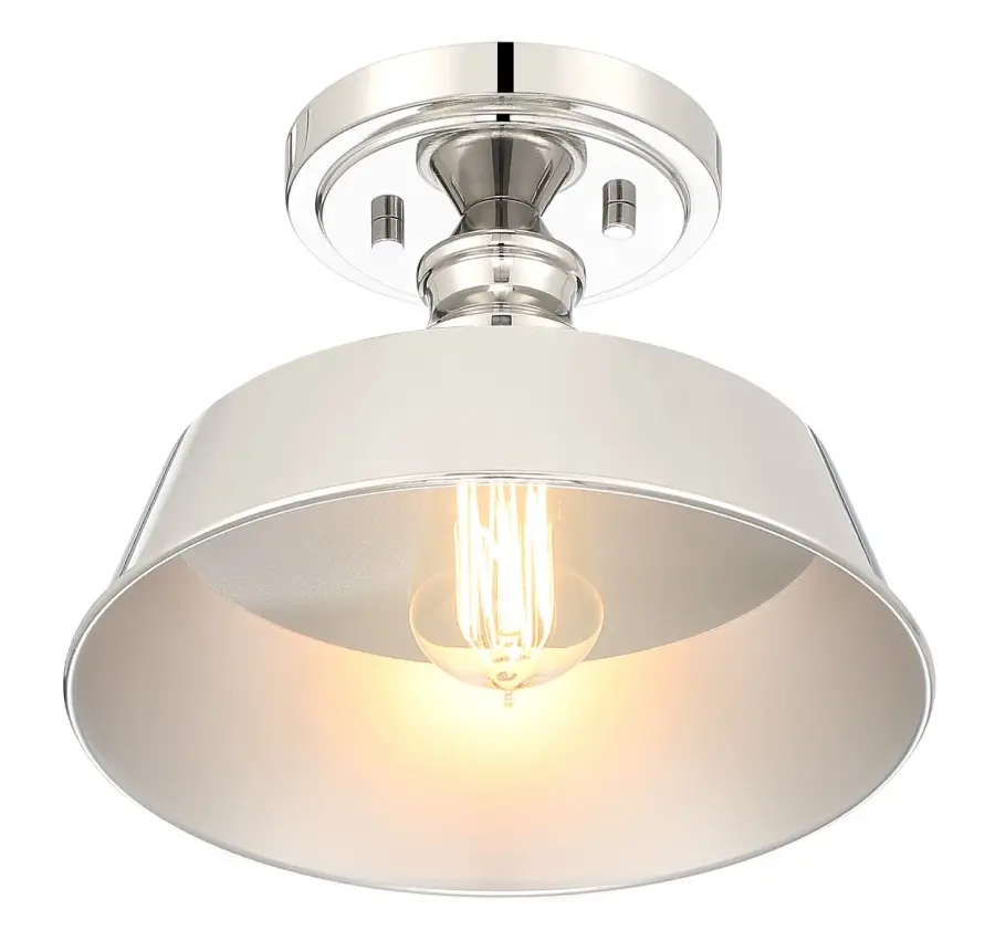 1-Light Ceiling Light in Polished Nickel - Image 4