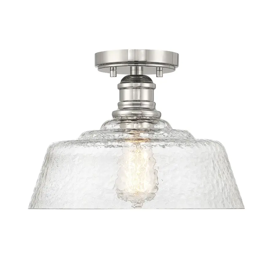 1-Light Ceiling Light in Polished Nickel - Image 1
