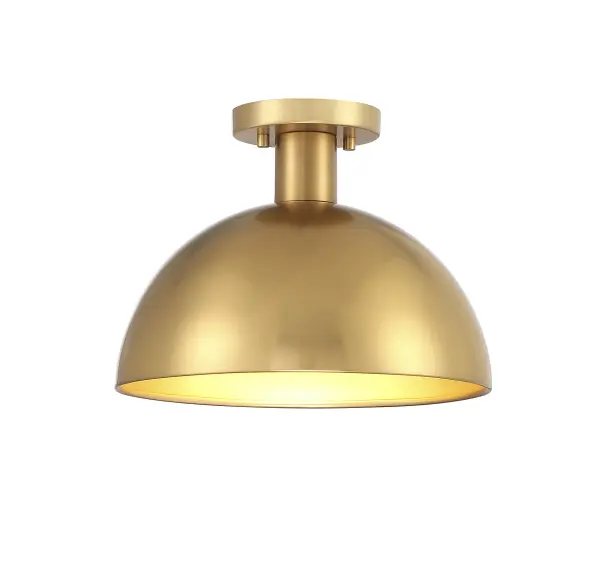1-Light Ceiling Light in Natural Brass