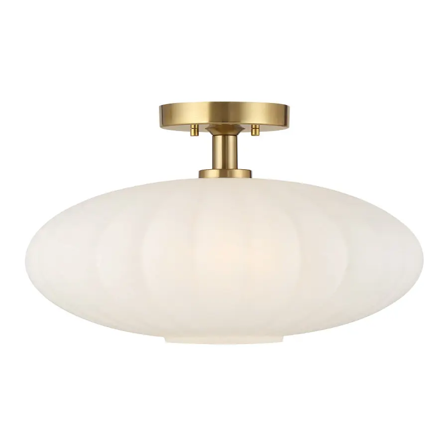 1-Light Ceiling Light in Natural Brass - Image 1