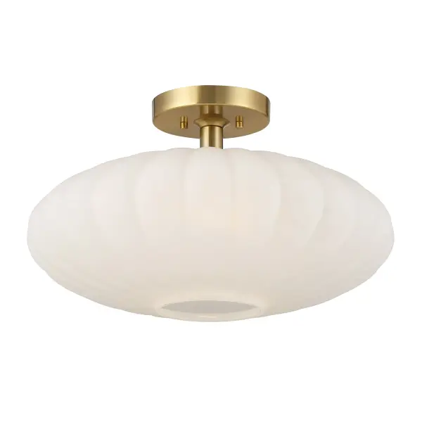 1-Light Ceiling Light in Natural Brass - Image 3