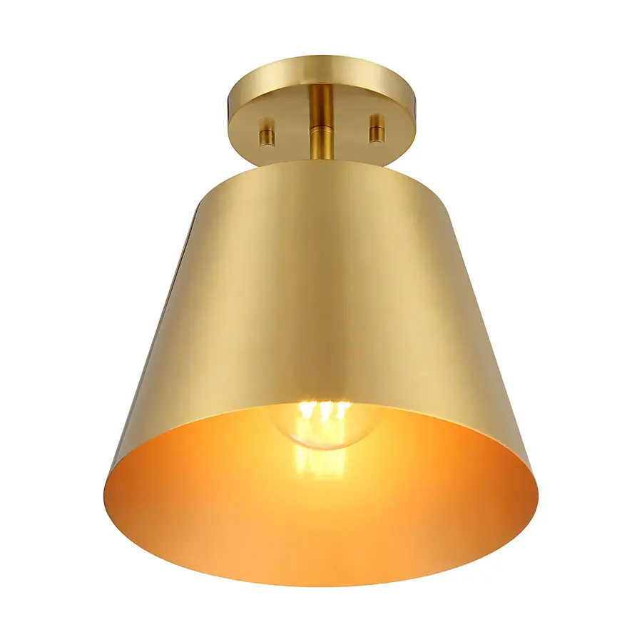 1-Light Ceiling Light in Natural Brass - Image 4