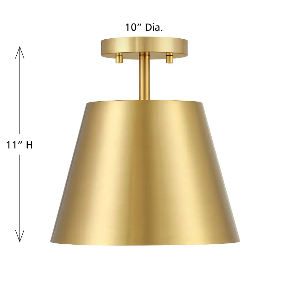 1-Light Ceiling Light in Natural Brass - Image 6