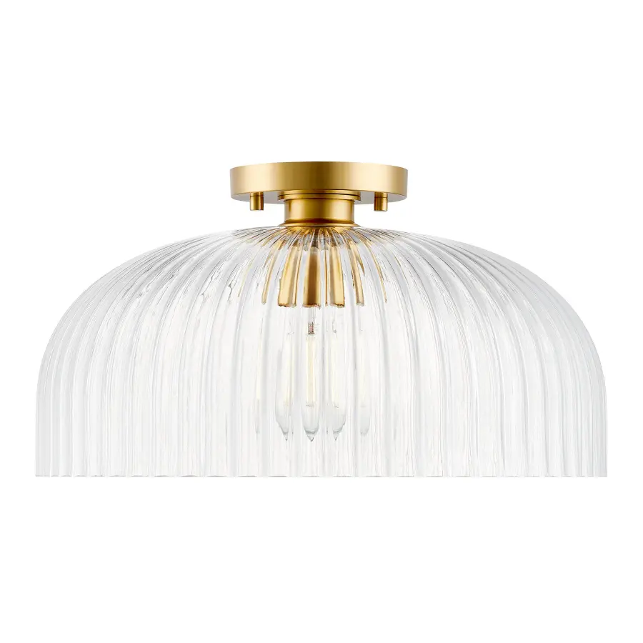 1-Light Ceiling Light in Natural Brass - Image 1