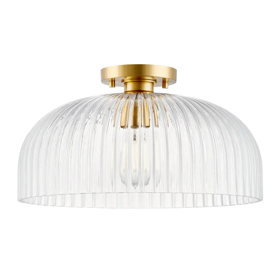 1-Light Ceiling Light in Natural Brass - Image 3