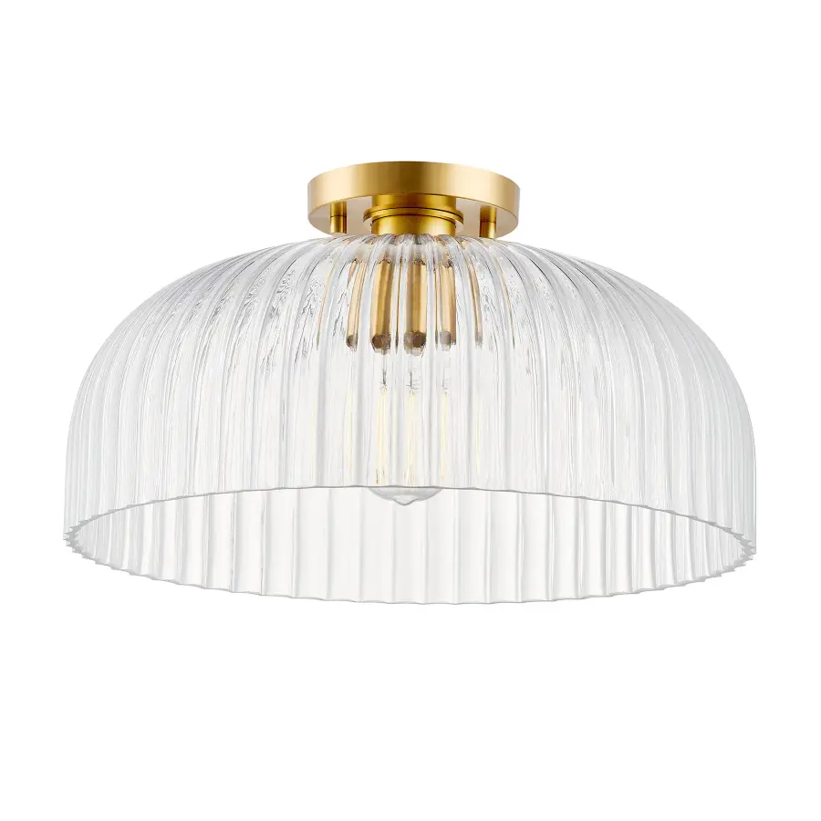 1-Light Ceiling Light in Natural Brass - Image 4