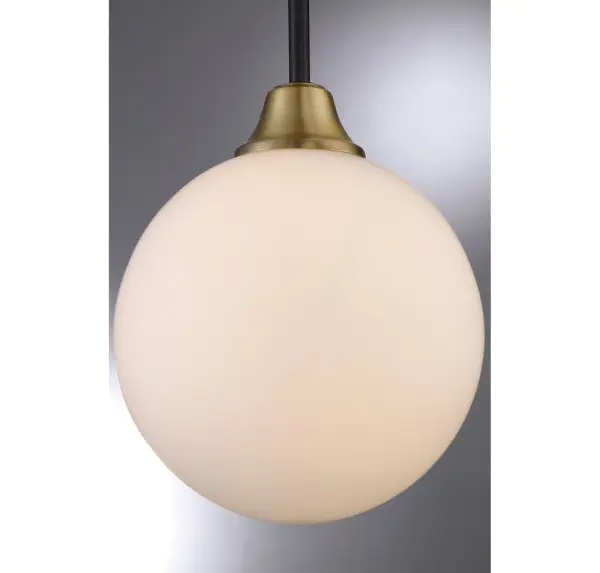 1-Light Mini Pendant in Oil Rubbed Bronze with Natural Brass - Image 3