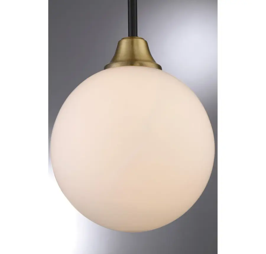 1-Light Mini Pendant in Oil Rubbed Bronze with Natural Brass - Image 3