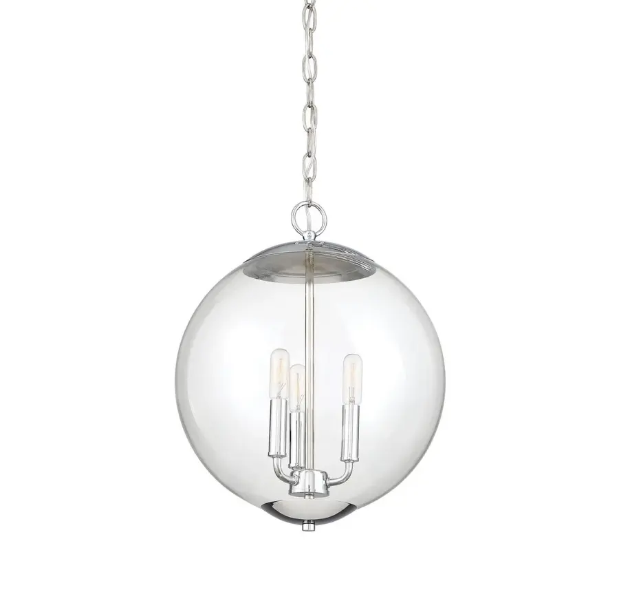 3-Light Pendant in Chrome - Image 2