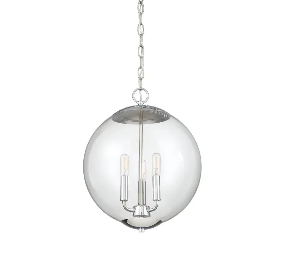3-Light Pendant in Chrome - Image 4