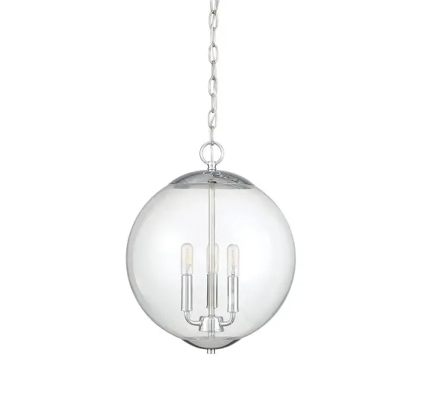 3-Light Pendant in Chrome - Image 6