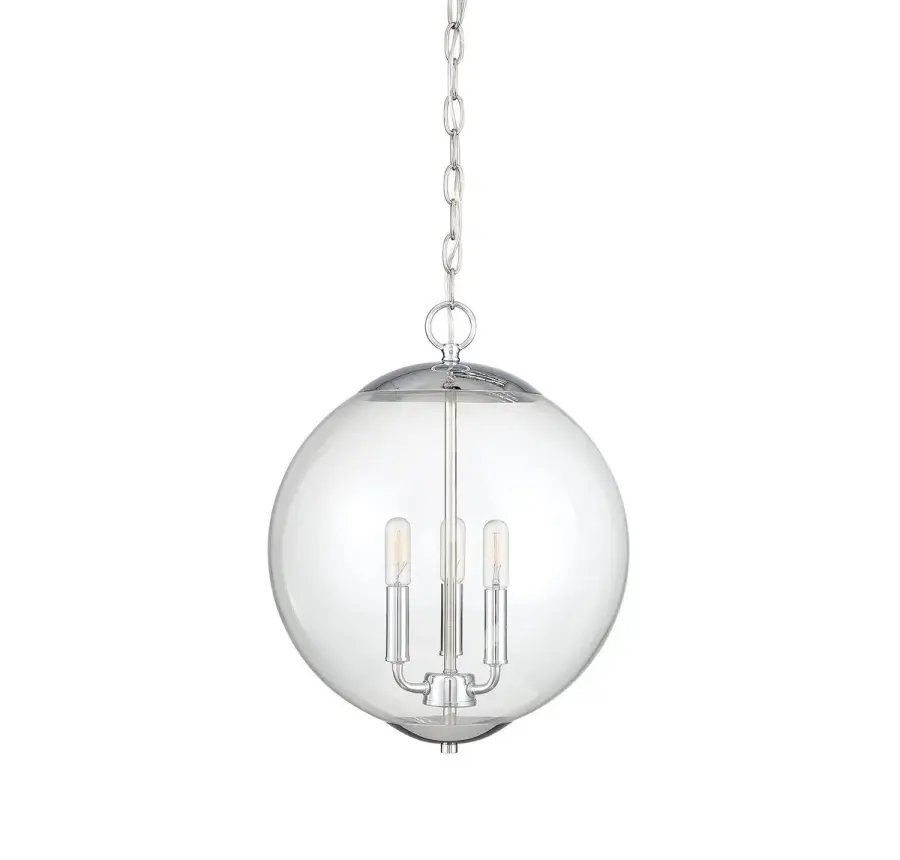 3-Light Pendant in Chrome - Image 6