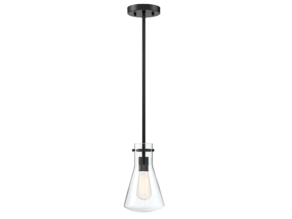 Mpend One Light Pendant in Matte Black