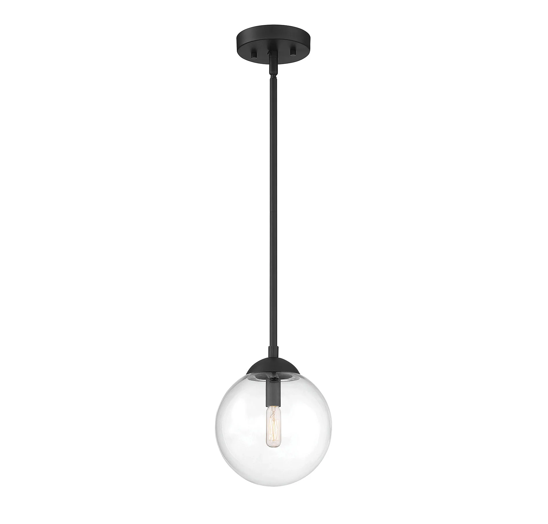 Mpend One Light Pendant in Matte Black