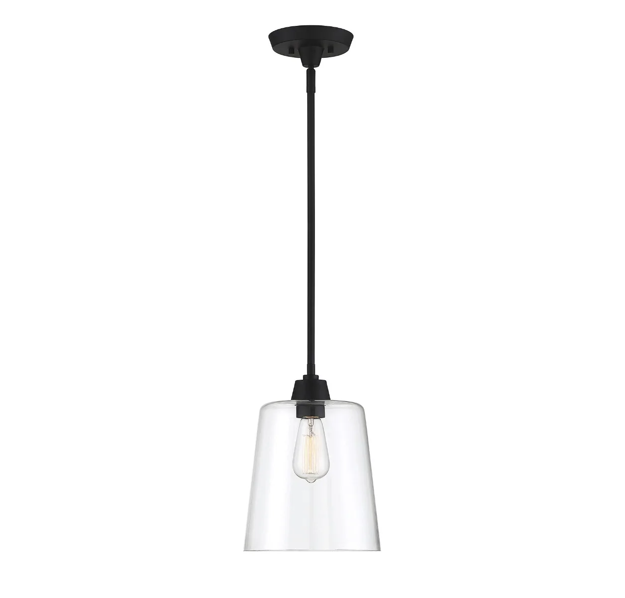 Mpend One Light Pendant in Matte Black