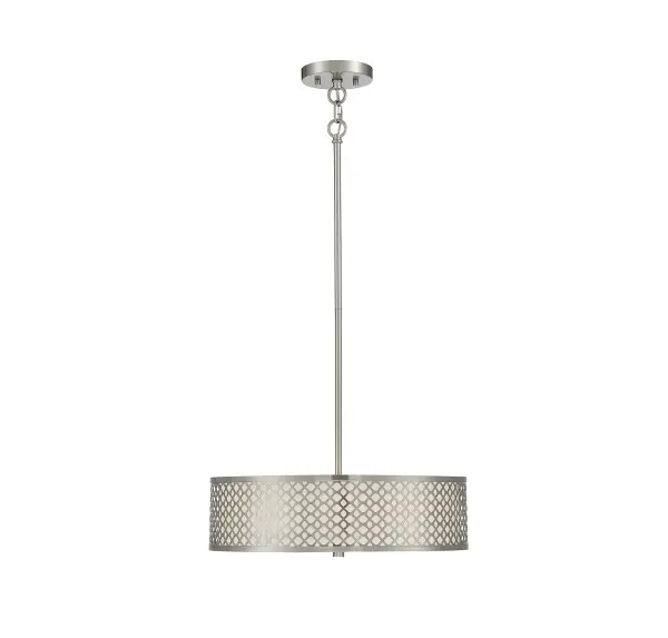 3-Light Pendant in Brushed Nickel - Image 1